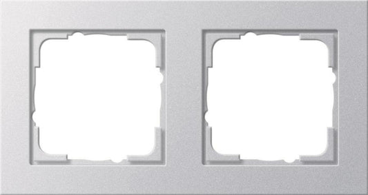 GIRA 021225 Abdeckrahmen 2fach E2        Farbe Alu