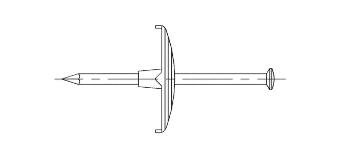 HKL Nagelscheibe                  790/30    mit Stahlnagel 30mm verzinkt