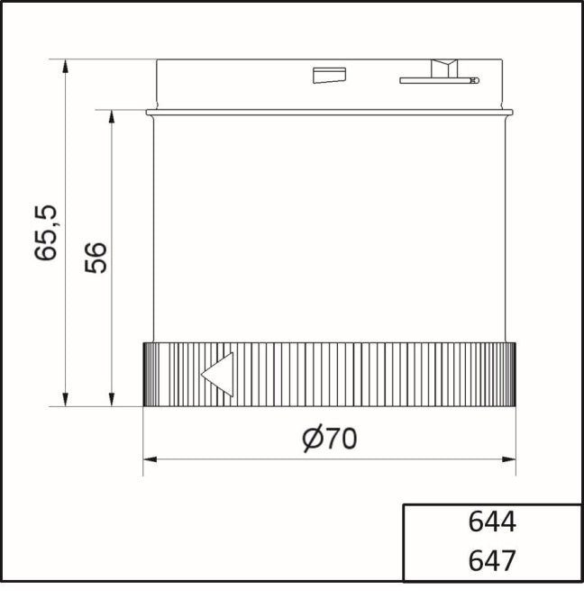 Werma LED-Dauerlichtelement     64450075 24VAC/DC blau
