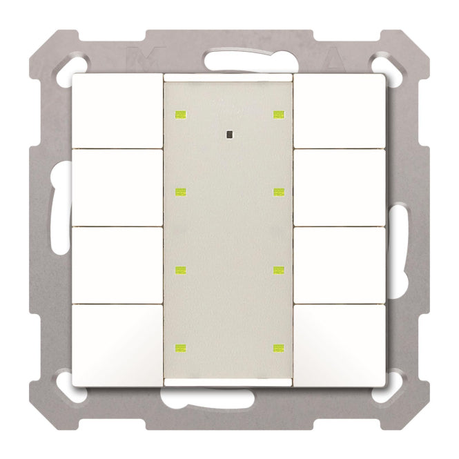 MDT BE-TA55P8.G2 Taster Plus 55 8-fach   Reinweiß glänzend