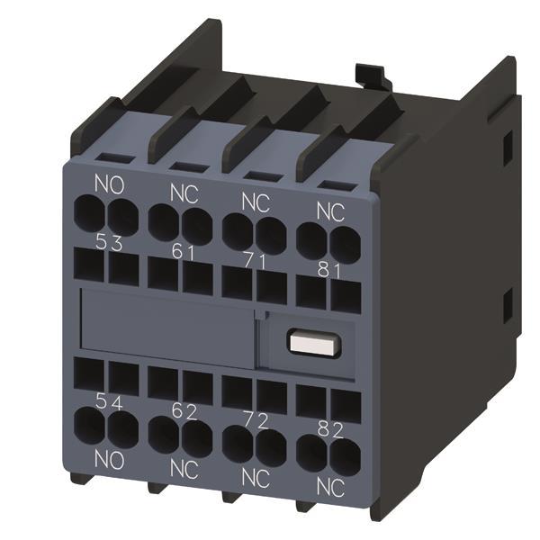 Siemens 3RH29112GA13 Hilfsschalterblock  1S+3Ö S00 front Federzuganschluss