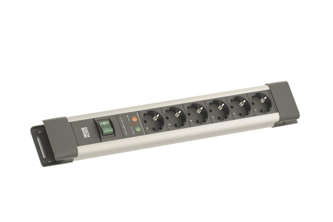 Bachmann CONNECTUS 6xCEE7/3     BM005904 1xSPD 1xSchalter 2,0m CEE7/7 Grau