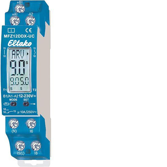 Eltako MFZ12DDX-UC Multifunktions        (V) Zeitrelais 18Fkt 1We        23001004