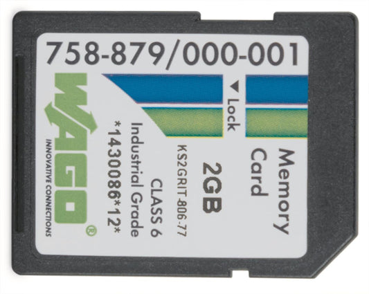 WAGO 758-879/000-001 Speicherkarte       SD,SLC-NAND,2 GByte
