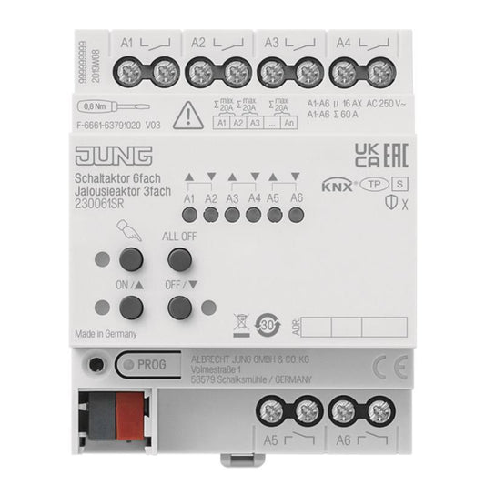 Jung KNX Schaltaktor 6f KNX     230061SR Jalousieaktor