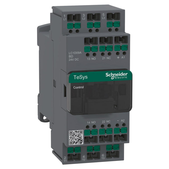 Schneider Leistungsschütz LC1D LC1D09ABD 3p +1S+1Ö 4 kW 9 A 400VAC3 Spule 24VDC