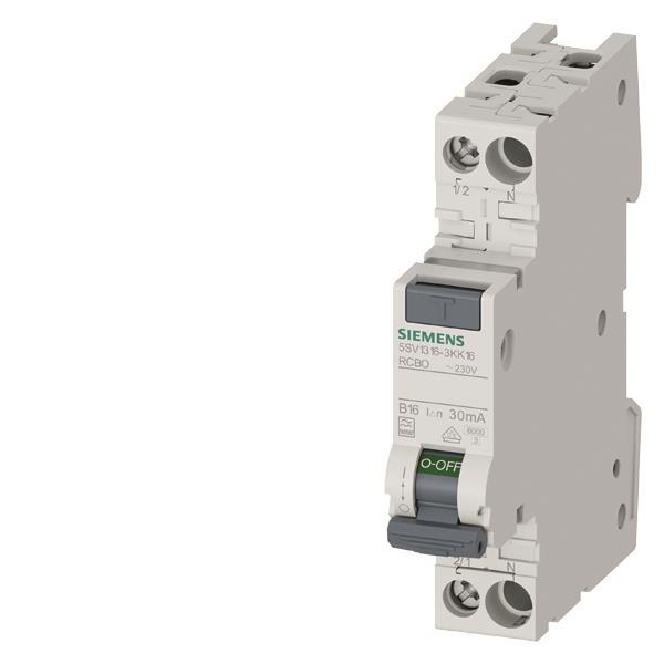 Siemens FI/LS kompakt 1TE  5SV1316-3KK16 1P+N 6kA Typ F 30mA B16