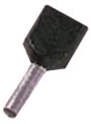 Intercable ICIAE1518Z Zwillings-         aderendhülse 2x1,5qmm 18mm schwarz