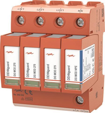 Dehn 943310 DG MD TT 275    DG MD TT 275 Überspannungsableiter Typ 2 DEHNguard MD