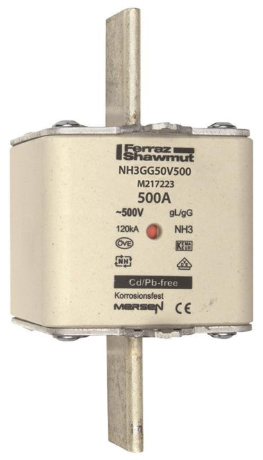 Mersen 1B387.000000 NH3 500A gG 500V     NH-Sicherung sfü spannungsführend