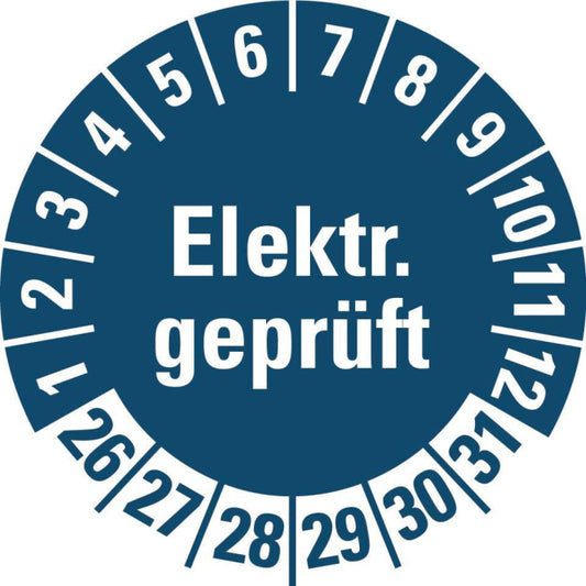 HEIN 187802                              Prüfpl.El.gep.,26-31,bl,PF,Ø20mm,500/RO