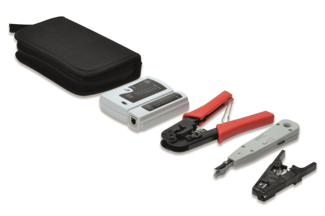Assmann Netzwerk Werkzeugset    DN-94022 beinh.Netzwerktester & Crimpzange