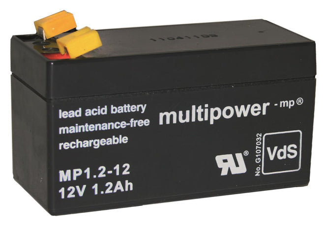Multipower      MBL12/1,2AH/VDS MP1,2-12 Bleiakku 12V Faston 4,8mm VDS wartungsf.