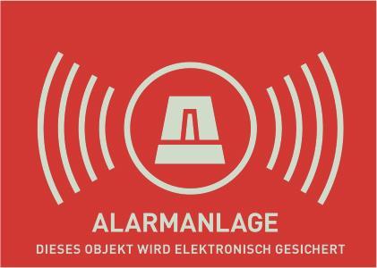 ABUS Warnaufkleber Alarm -D-      AU1322 148x105mm AU1322