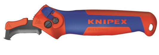 Knipex Abmantelungsmesser mit  1650145SB Gleitschuh und Ratschenfunktion