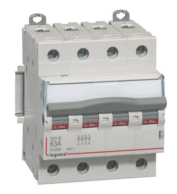 Legrand 406487 DX3 Lasttrennschalter 4p  63A 400VAC Kategorie AC-22A
