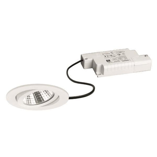 BRUM Einbaustrahl. rund 6W mattweiß BB03 650lm 3000K DA68 ET36 inkl dim. Konvert