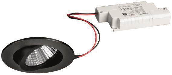 BRUM LED-Einbaustra. IP65 schwarz DAMITA 6W 650lm 3000K 230V dimmbar DA68 ET50mm