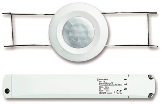 BJ Busch-Wächter Präsenztech     6811 EB   BasicLINE mini Einbau alpinweiß