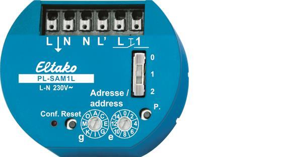 Eltako Powerline Dezentraler Aktor       PL-SAM1L m.Sensoreingang        31100001