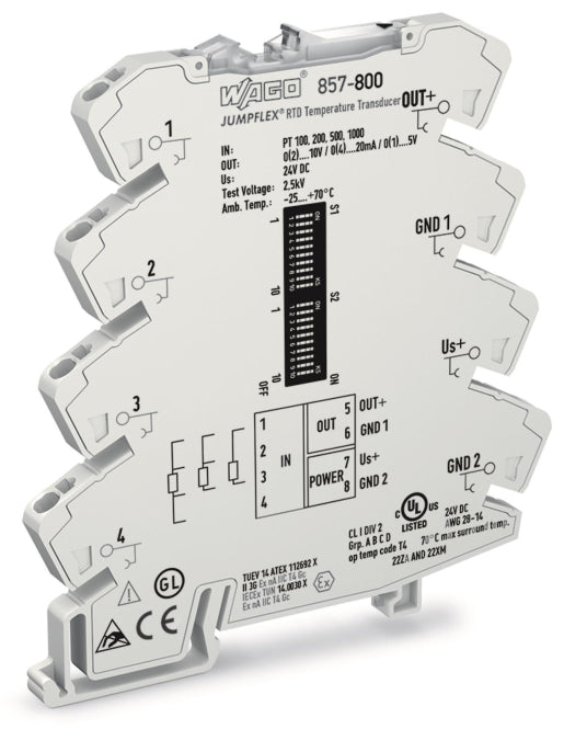 WAGO 857-800 Temperaturmessumformer für  RTD-Sensoren