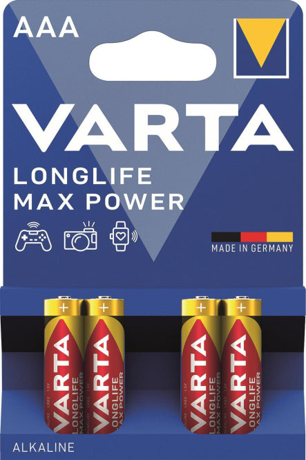 VARTA Longlife Max Power   04703101404   Micro AAA LR03 Blister=4