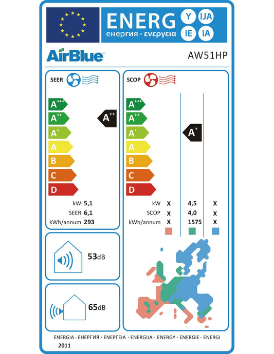 Swegon AirBlue Split Inverter    AW 51HP 5,1 kW IT + AT + 5m Leitung R32  2642488