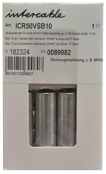 Intercable ICR50VSB10 Stoßverbinder      50qmm m.Mittenanschlag SB-Boxen In.:10St