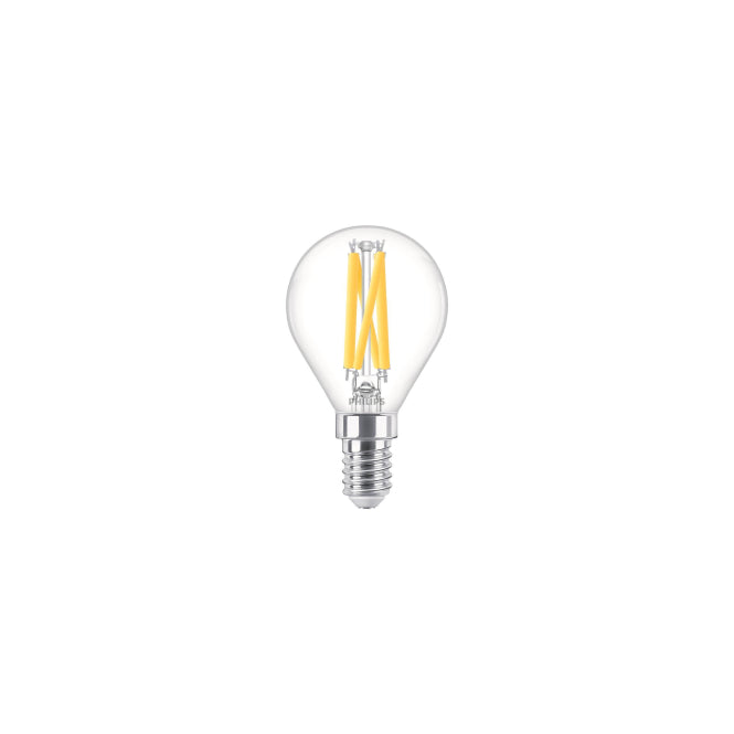 PHIL MST LEDluster 5,9-60W/927 E14 klar      Tropfen 806lm DIMTONE   EEK D