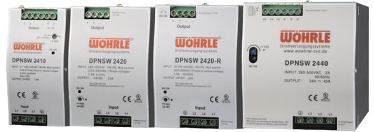 Wöhrle Netzgerät 3phas.        DPNSW2410 E:340-550VAC A:24VDC 10A DC-OK LED Rel.