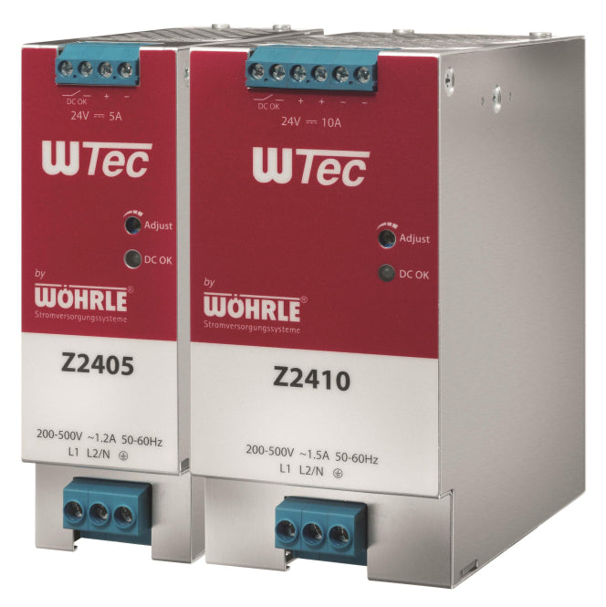 Wöhrle Netzgerät 1+2phas. AC       Z2405 E180-550V A24VDC 5A DC-OK LED Rel.Power