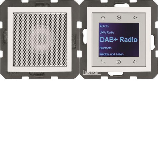 Berker Radio Touch mit Lautspr. 30808989 DAB+ Bluetooth B.x polarweiss glänzend