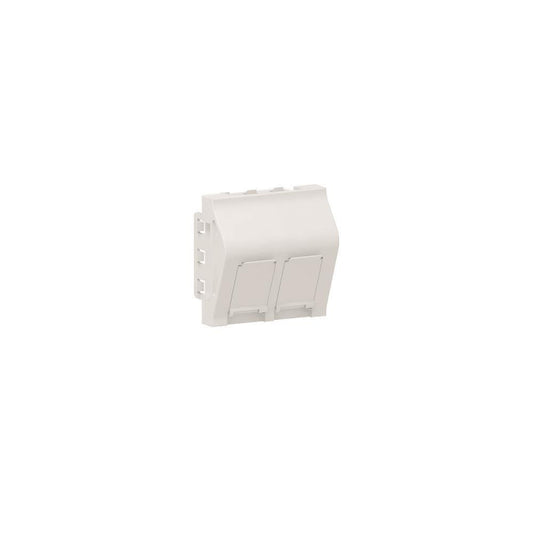 GGK   M45Keystone-Adapter2Portsalpinweiß 6631 Keystone-Adapter M45 2Ports leer