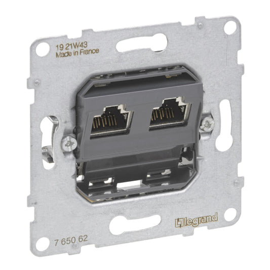 Legrand 765062 SEANO Einsatz Datendose   2xRJ45 Kat.6A STP geschirmt