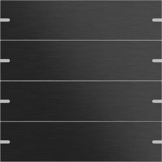 GIRA 5024126 Wippenset 4fach Tastsensor4 TS4 Aluminium Schwarz (eloxiert)