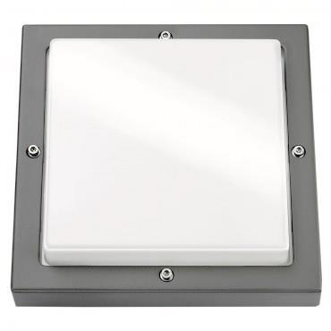 SGL LED-Wandleuchte Bassi grafit  623188 10W 580lm 3K IK10 IP65 m.Dae 240x240mm