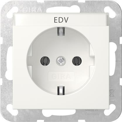 GIRA 445703 SCHUKO-Steckdose BSF         System 55 Reinweiß glänzend