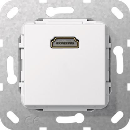 GIRA 566903 HDMI Kupplung Einsatz        Reinweiß glänzend
