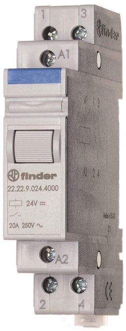 Finder Installationsrelais               22.22.9.024.4000 2S 20A 24VDC