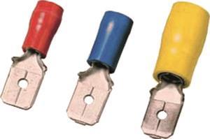 Intercable ICIQ148FS Flachstecker        0,5-1qmm 4,8x0,8 rot Messing