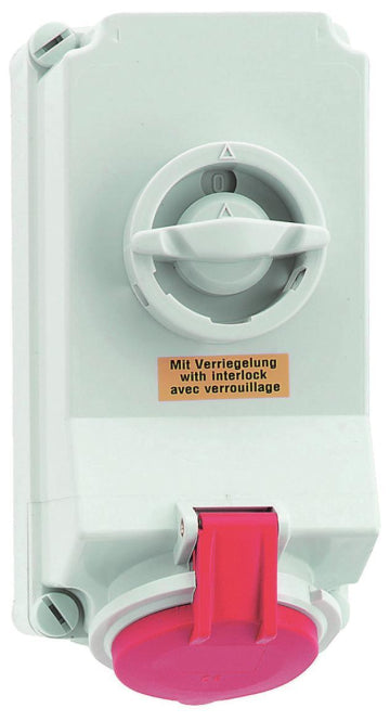 BALS CEE Wandsteckdose 5x16A 400V  16039     IP44 abschaltbar verriegelt
