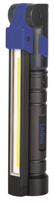 Ledino Akku-Handleuchte Lehen 2,6Ah IP54 7W 3 Lichtquellen, klappbar, USB-Lade.