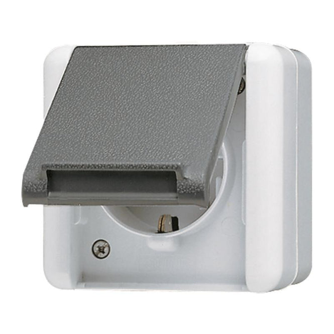 JG APWG WG 800 Schuko-Steckdose   820KIW   mit erh. Ber.-sch. grau/anthrazit