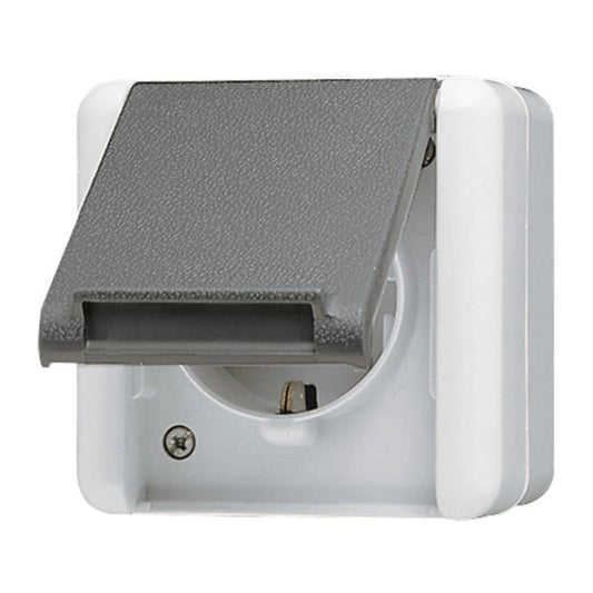 JG APWG WG 800 Schuko-Steckdose   820KIW   mit erh. Ber.-sch. grau/anthrazit