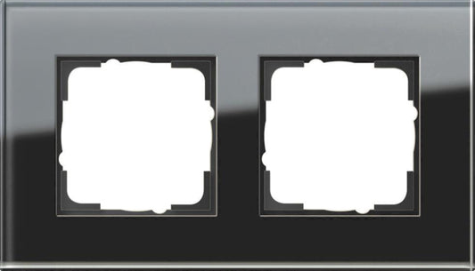 GIRA 021205 Abdeckrahmen 2fach Esprit    Glas Schwarz