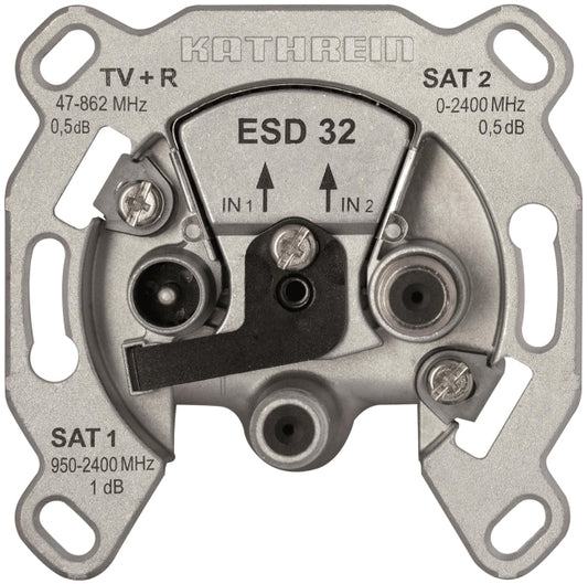 KATH Antennendose Stich 3fach     ESD 32     47-862+950-2400/0-2400MHz AD:1dB