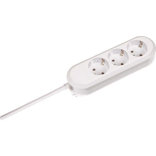 Bachmann Tischsteckdose 3xSchuko 387.270 weiß 1,5m Schuko