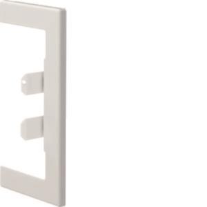Hager Wandanschlussblende   BR65130W9016 Stahl BR/A/S 68x130 OT80mm verkehrsweiß