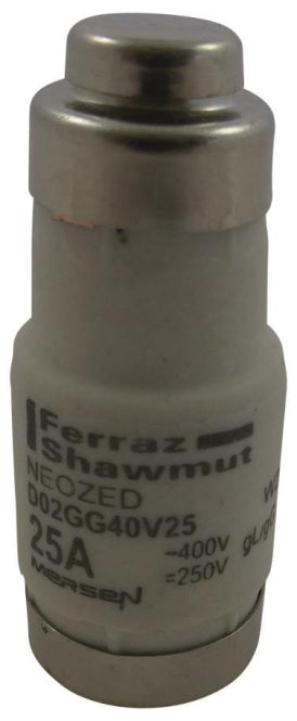 Mersen 01701.025000 D02 25A gG 400V gelb NEOZED Sicherungseinsatz