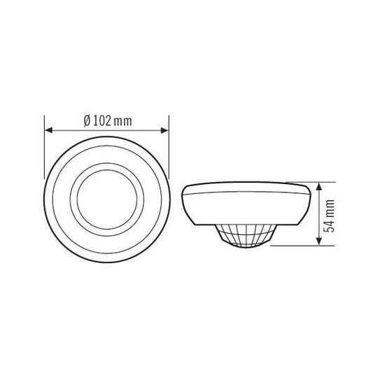 Esylux PD 360i/24 Basic ws    EB10430879 Decken-Präsenzmelder 360° AP